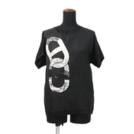 HERMES Twillaine Chaine d'Ancre Top Size 36 Black/White2E2826DS Silk100%