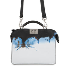 Load image into Gallery viewer, FENDI Peekaboo I.C.U. X-Cross Black/White/Blue7VA530 Leather Size Small
