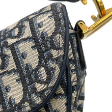 将图像加载到图库查看器中，Dior Oblique saddlebag Navy/BeigeM0456CTZQ Canvas Leather Size Mini
