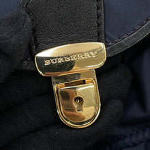 将图像加载到图库查看器中，BURBERRY Backpack Navy3830888 Nylon Leather
