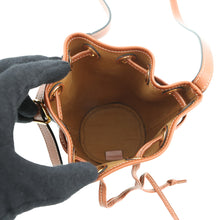 将图像加载到图库查看器中，CELINE Drawstring Shoulder Bag Tan10H492 Leather PVC Size micro
