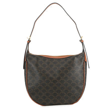 Load image into Gallery viewer, CELINE Triomphe Eloise One Shoulder Bag Tan114712 Leather PVC Size Medium
