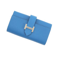 HERMES Bearn Key Case Blue jellyfish Epsom