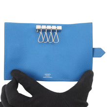 将图像加载到图库查看器中，HERMES Bearn Key Case Blue jellyfish Epsom
