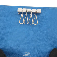 将图像加载到图库查看器中，HERMES Bearn Key Case Blue jellyfish Epsom
