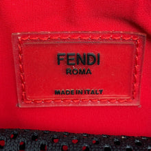 Load image into Gallery viewer, FENDI Pecan Stripe Waist Bag Black/Brown7VA446 Canvas Leather Size Small
