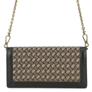 Bottega Veneta INTRECCIATO Chain wallet Black/Gold Leather/Nylon