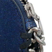 Load image into Gallery viewer, Stella McCartney Kids Heart Chain Shoulder Bag Navy Leather Glitter
