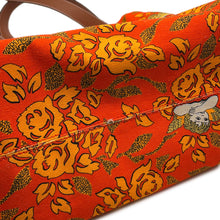 将图像加载到图库查看器中，LOEWE Paula's Ibiza Tote Bag Orange/Brown Canvas Leather
