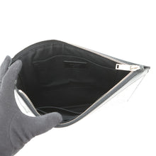 Load image into Gallery viewer, SAINT LAURENT PARIS Robot Clutch Bag Silver/Black397294 Leather
