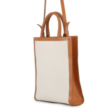 将图像加载到图库查看器中，CELINE Vertical hippopotamus Natural/Tan192082 Canvas Leather Size Small
