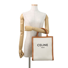 将图像加载到图库查看器中，CELINE Vertical hippopotamus Natural/Tan192082 Canvas Leather Size Small
