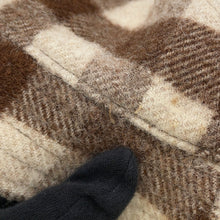 将图像加载到图库查看器中，GUCCI checked fedora hat Size M Brown627041 Wool100%
