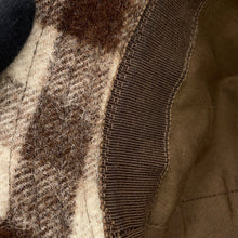 将图像加载到图库查看器中，GUCCI checked fedora hat Size M Brown627041 Wool100%
