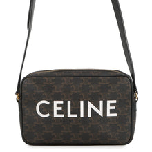 将图像加载到图库查看器中，CELINE Triomphe messenger bag Black/Brown194502CIM.38NO PVC Leather Size Medium
