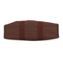 将图像加载到图库查看器中，HERMES Her Line Tote Brown Nylon Canvas Size MM
