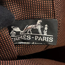 将图像加载到图库查看器中，HERMES Her Line Tote Brown Nylon Canvas Size MM
