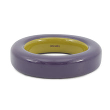 Load image into Gallery viewer, HERMES Bangle Size S/width 2cm Purple/Green LacquerWood
