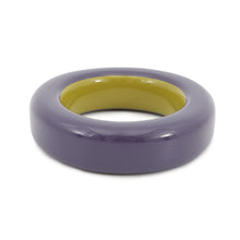 Load image into Gallery viewer, HERMES Bangle Size S/width 2cm Purple/Green LacquerWood
