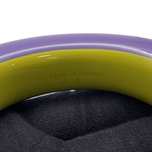 Load image into Gallery viewer, HERMES Bangle Size S/width 2cm Purple/Green LacquerWood
