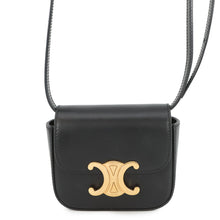 Load image into Gallery viewer, CELINE Triomphe Mini Claude Shoulder Bag Black10I513 Leather
