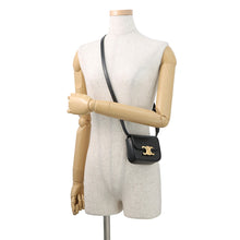 Load image into Gallery viewer, CELINE Triomphe Mini Claude Shoulder Bag Black10I513 Leather
