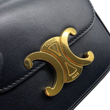 Load image into Gallery viewer, CELINE Triomphe Mini Claude Shoulder Bag Black10I513 Leather
