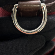 将图像加载到图库查看器中，HERMES Sucked Pansage Groom Rouge H/Chocolat Cotton Nylon Leather
