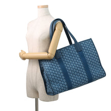 将图像加载到图库查看器中，GOYARD Villette Tote Bag Blue Canvas Leather Size MM
