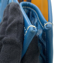 Load image into Gallery viewer, GOYARD Villette Tote Bag Blue Canvas Leather Size MM

