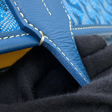 将图像加载到图库查看器中，GOYARD Villette Tote Bag Blue Canvas Leather Size MM
