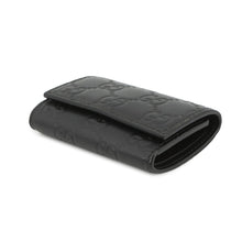 将图像加载到图库查看器中，GUCCI Guccissima 6-Key Case Black138093 Leather
