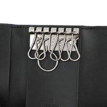 将图像加载到图库查看器中，GUCCI Guccissima 6-Key Case Black138093 Leather
