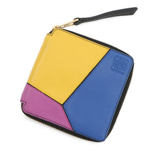 Load image into Gallery viewer, LOEWE Puzzle Round Zip Compact Wallet Black/Multicolor Leather
