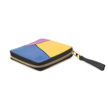 Load image into Gallery viewer, LOEWE Puzzle Round Zip Compact Wallet Black/Multicolor Leather

