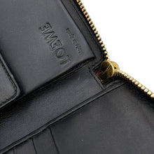 Load image into Gallery viewer, LOEWE Puzzle Round Zip Compact Wallet Black/Multicolor Leather
