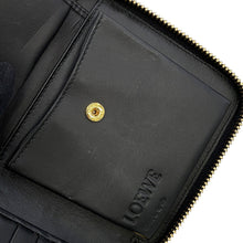 Load image into Gallery viewer, LOEWE Puzzle Round Zip Compact Wallet Black/Multicolor Leather
