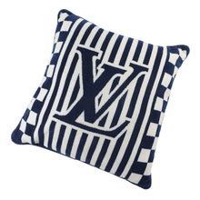 Load image into Gallery viewer, LOUIS VUITTON Coussin Plage LV Graphic Blue/WhiteM77626 Cotton100%
