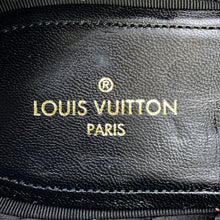 Load image into Gallery viewer, LOUIS VUITTON Auteuil line Damier loafers with embroidery logo Black Velour Size 8L
