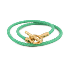 将图像加载到图库查看器中，HERMES Grennan de Bourtour Bracelet VertComic Swift Leather
