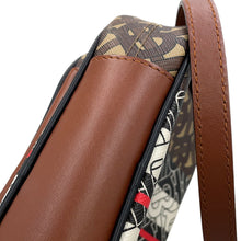 Load image into Gallery viewer, BURBERRY TBMonogram Striped Camera Bag Brown/Black/White8021485 Leather PVC
