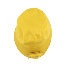 Load image into Gallery viewer, PRADA Re-Nylon Triangle Logo Bucket Hat with Mini Pouch Yellow2HC282 Nylon
