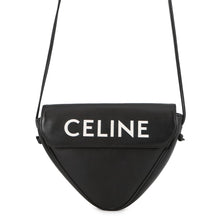 将图像加载到图库查看器中，CELINE Triangle Shoulder Bag Black19590 Leather
