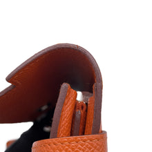 将图像加载到图库查看器中，HERMES Kelly wallet long Orange Epsom

