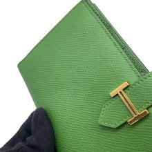 将图像加载到图库查看器中，HERMES Beansufla Vert Yucca Epsom
