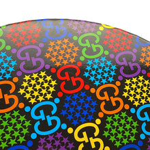 Load image into Gallery viewer, GUCCI GG Psychedelic Fedora Size L Black/Multicolor604781 Polyester56% Cotton44%
