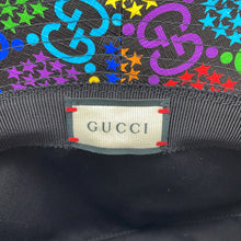 Load image into Gallery viewer, GUCCI GG Psychedelic Fedora Size L Black/Multicolor604781 Polyester56% Cotton44%
