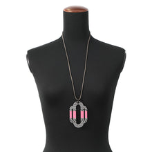 Load image into Gallery viewer, HERMES Necklace At Large Pink/White/Black Metal
