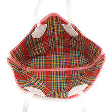 将图像加载到图库查看器中，BURBERRY Nova Check Reversible Tote Bag Beige/Pink/White Canvas Leather
