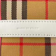 将图像加载到图库查看器中，BURBERRY Nova Check Reversible Tote Bag Beige/Pink/White Canvas Leather
